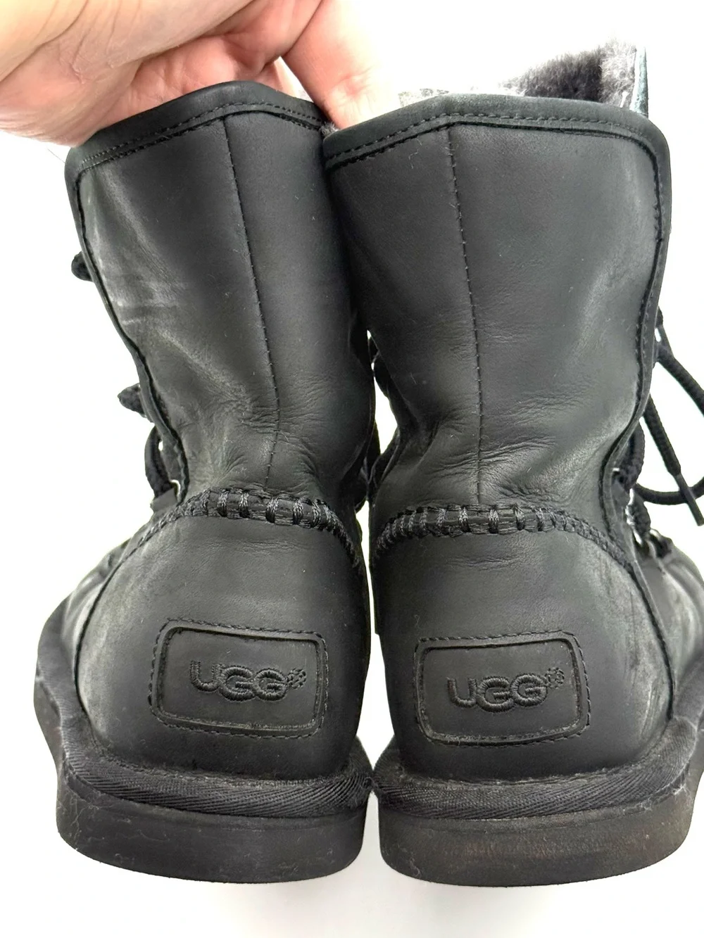 Ugg Black Lodge Lace Up Boot 7 Style 1013941